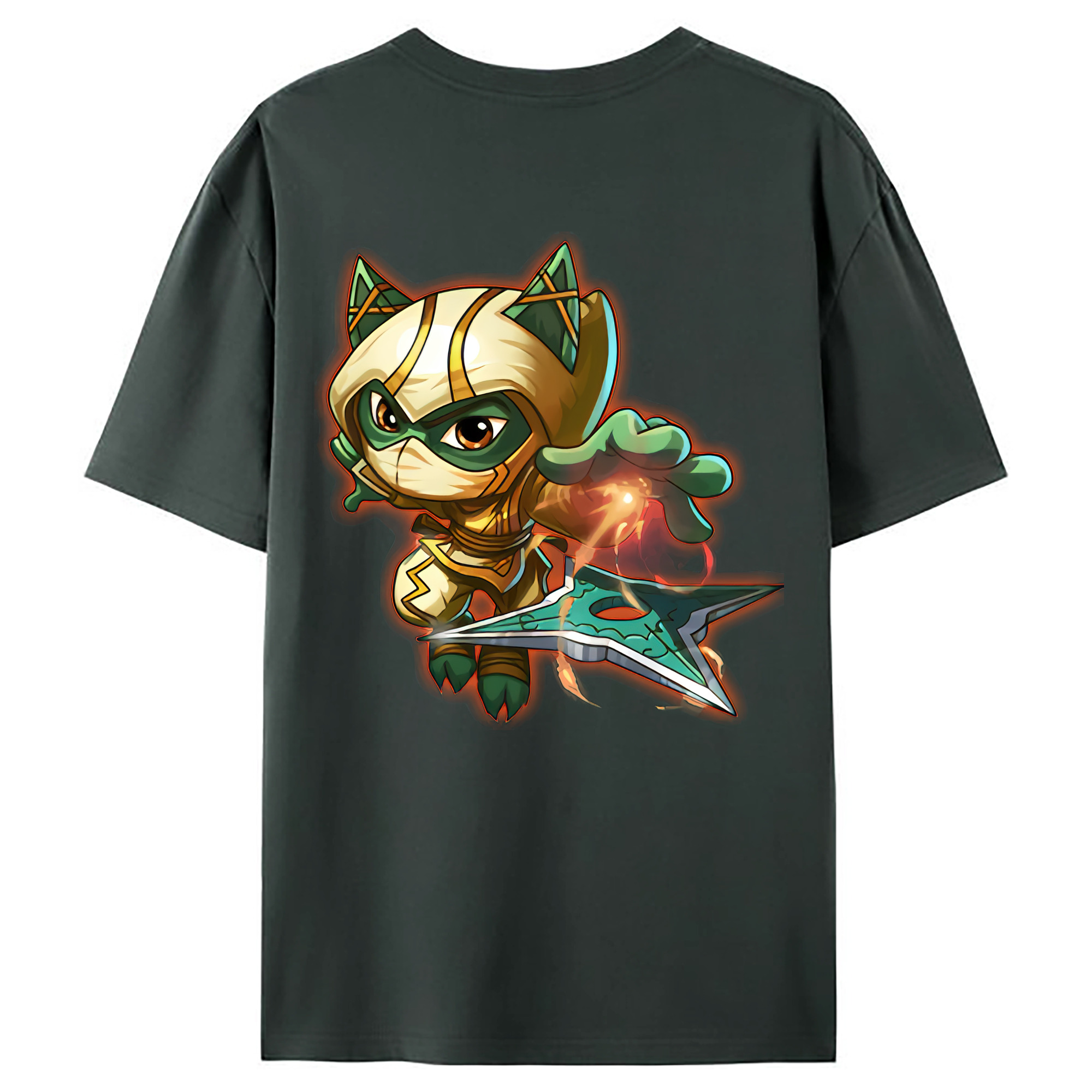 （画像用） リーグ・オブ・レジェンド League of Legends LOL 綿100％ メンズ半袖Tシャツ（バックプリント） 通気性